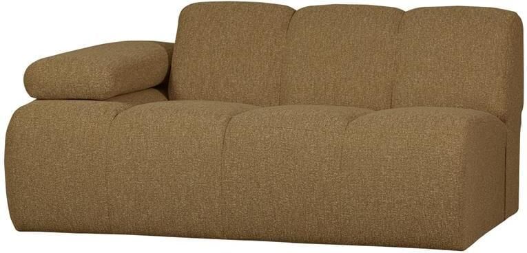 Woood Mojo 1 5-Zits Bank Met Arm Links Bouclé Geel|Bruin