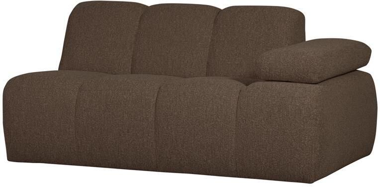 Woood Mojo 1 5-Zits Bank Met Arm Rechts Bouclé Bruin 74x160x97