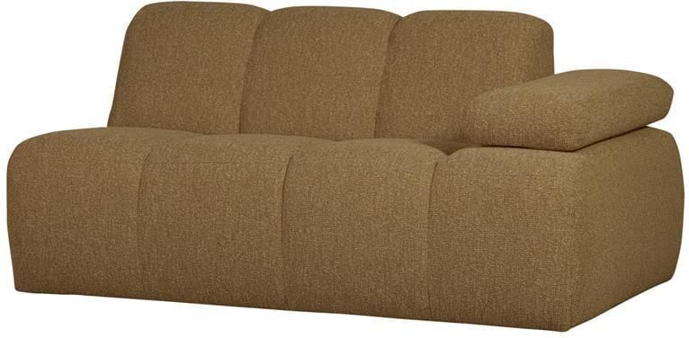 Woood Mojo 1 5-Zits Bank Met Arm Rechts Bouclé Geel|Bruin