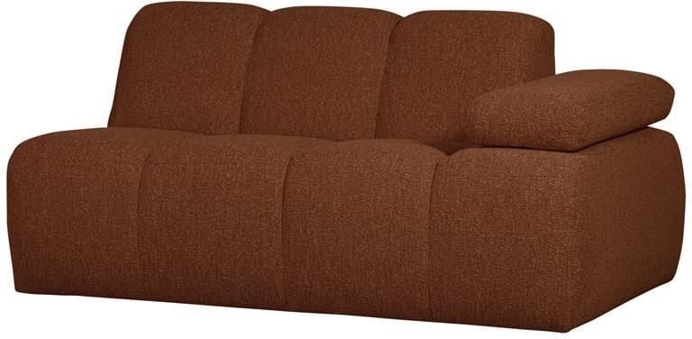 Woood Mojo 1 5-Zits Bank Met Arm Rechts Bouclé Roest Bruin