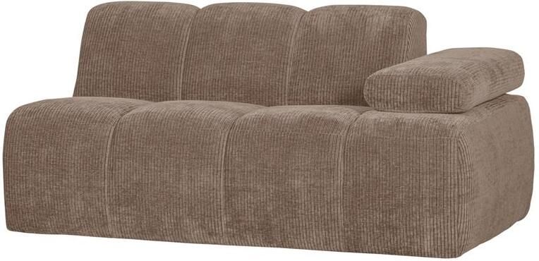 Woood Mojo 1 5-Zits Bank Met Arm Rechts Ribstof Zand 74x160x67