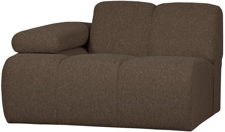 Woood Mojo 1-Zits Bank Met Arm Links Bouclé Bruin 74x120x97