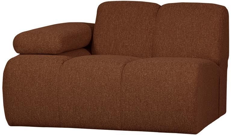 Woood Mojo 1-Zits Bank Met Arm Links Bouclé Roest Bruin Melange