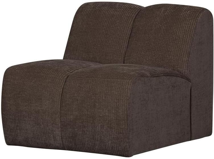 Woood Mojo 1-Zits Bank Ribstof Bruin 74x80x97