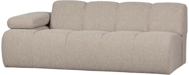 Woood Mojo 2-Zits Bank Met Arm Links Bouclé Beige 74x200x97