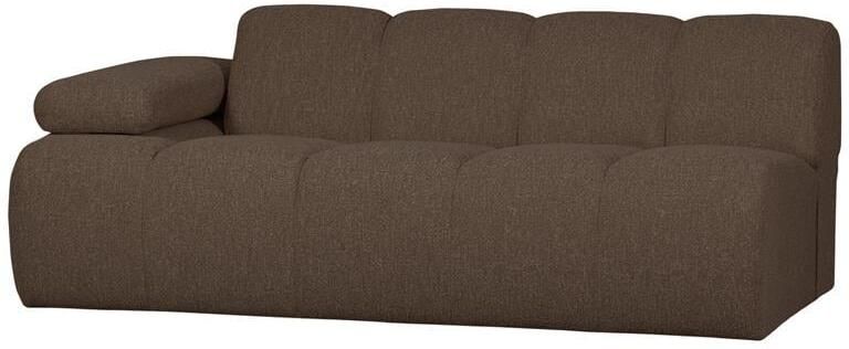 Woood Mojo 2-Zits Bank Met Arm Links Bouclé Bruin 74x200x97