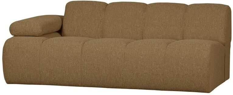 Woood Mojo 2-Zits Bank Met Arm Links Bouclé Geel|Bruin Melange