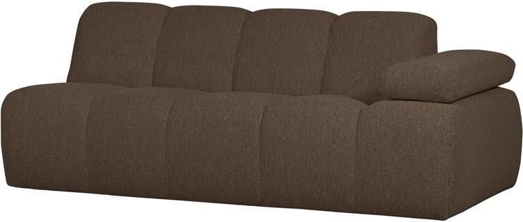 Woood Mojo 2-Zits Bank Met Arm Rechts Bouclé Bruin 74x200x97