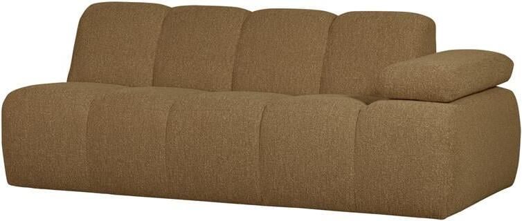 Woood Mojo 2-Zits Bank Met Arm Rechts Bouclé Geel|Bruin Melange