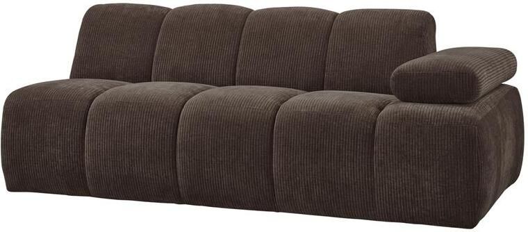 Woood Mojo 2-Zits Bank Met Arm Rechts Bouclé Roest Bruin Melange