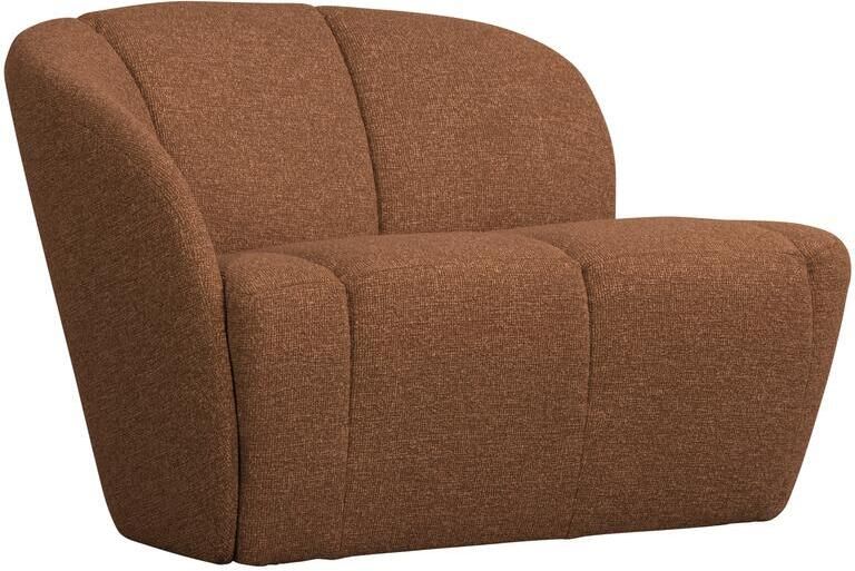 Woood Mojo 2-Zits Bankje Links Bouclé Roestbruin Melange