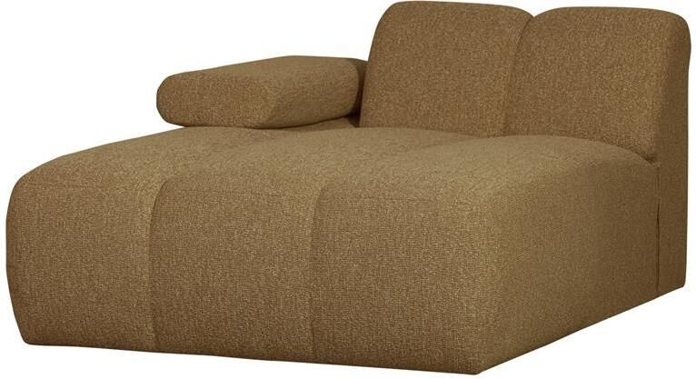 Woood Mojo Chaise Longue Elementenbank Links Bouclé Geel|Bruin