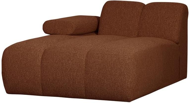 Woood Mojo Chaise Longue Elementenbank Links Bouclé Roest Bruin