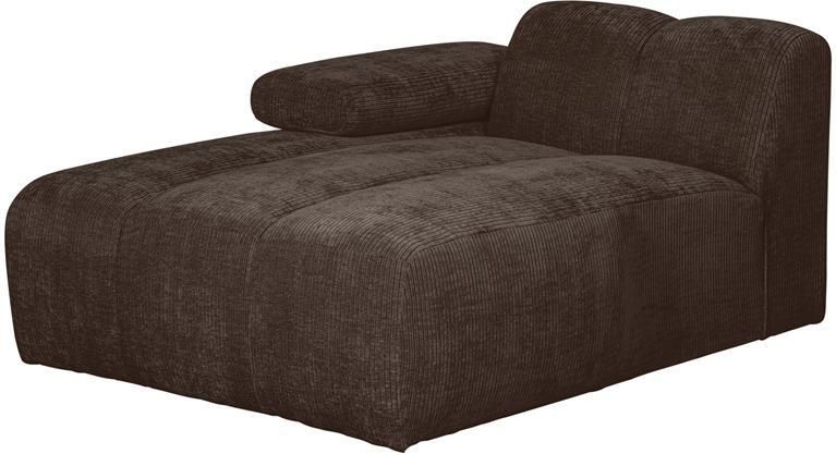 Woood Mojo Chaise Longue Elementenbank Links Ribstof Bruin