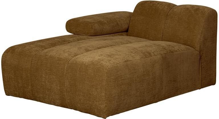 Woood Mojo Chaise Longue Elementenbank links Ribstof Honing Geel
