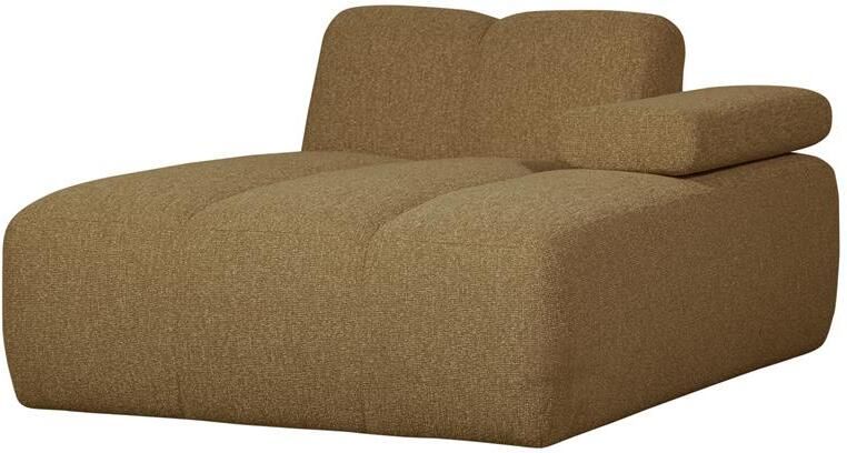 Woood Mojo Chaise Longue Elementenbank Rechts Bouclé Geel|Bruin