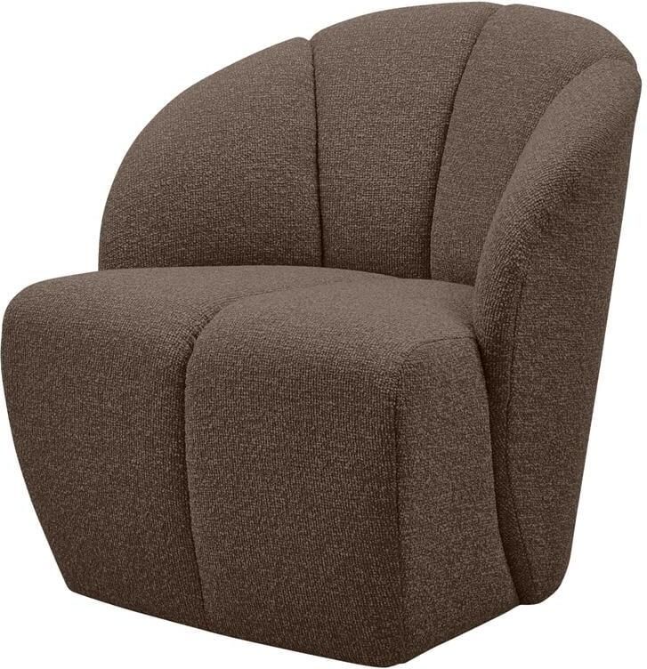 Woood Mojo Draaifauteuil Bouclé Bruin Melange 75x68x77