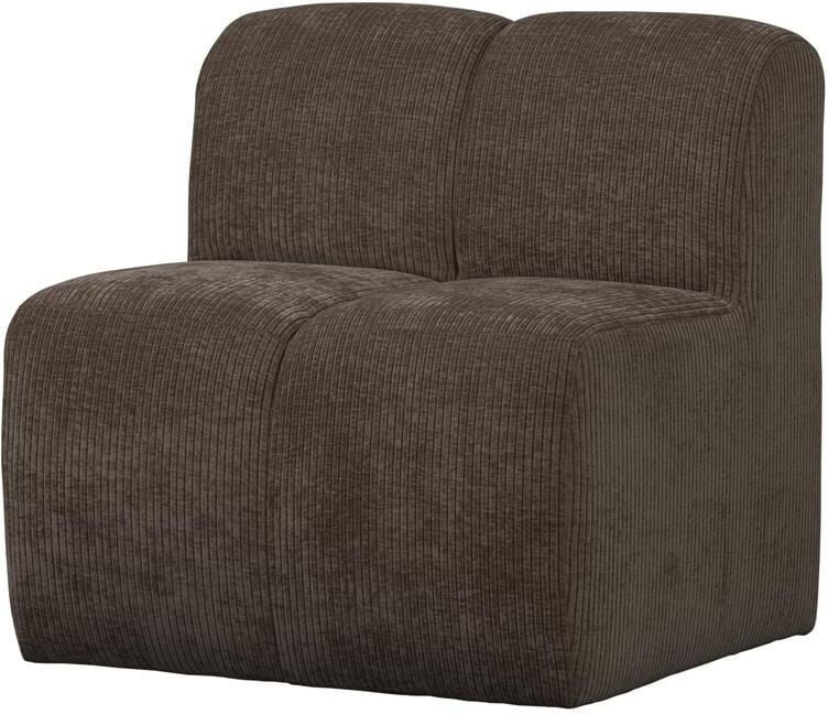 Woood Mojo Eetbankje 84cm Met Rugleuning Ribstof Bruin 88x84x73