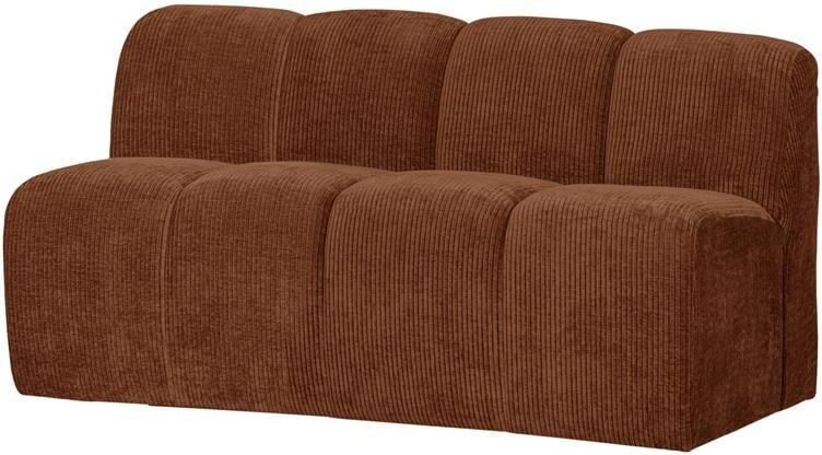 Woood Mojo Eetbankje Met Rugleuning 164 cm Mojo Ribstof -Roest Bruin