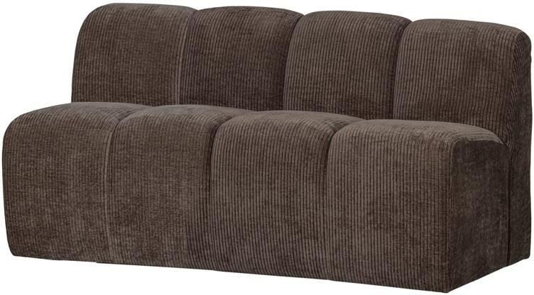 Woood Mojo Eetbankje Met Rugleuning 164 cm Mojo Ribstof -Roest Bruin