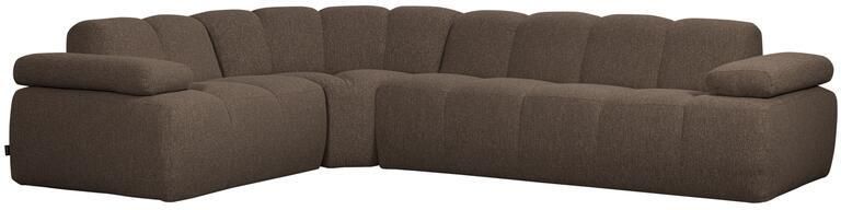 Woood Mojo Hoekbank Links Bouclé Bruin Melange 74x310x230