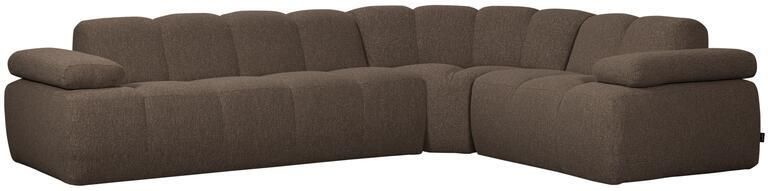 Woood Mojo Hoekbank Rechts Bouclé Bruin Melange 74x310x230