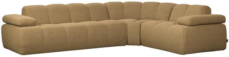 Woood Mojo Hoekbank Rechts Bouclé Geel|Bruin Melange 74x310x230