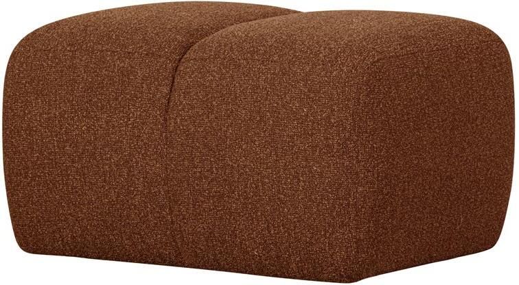 Woood Mojo Poef Bouclé Roest Bruin Melange 80x60x45
