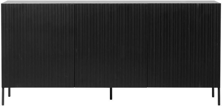 WOOOD Grand Gravure Dressoir Grenen Zwart 85x180x46 - Foto 2