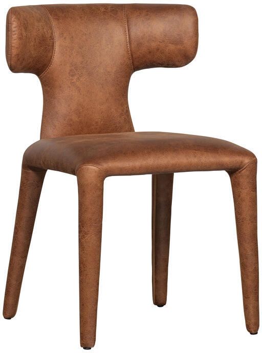 WOOOD Permit Eetkamerstoel Leerlook Cognac 78x52x53 - Foto 2