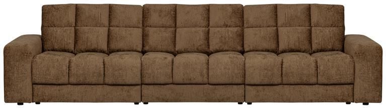 Woood Second Date 3-zits Bank Structure Velvet Brass