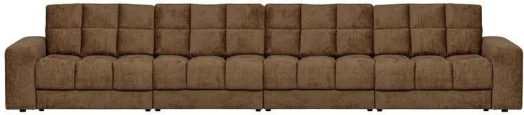 Woood Second Date 4-zits Bank Structure Velvet Brass