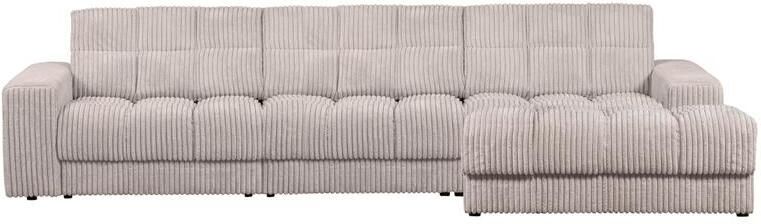 Woood Second Date Chaise Longue Rechts Grove Ribstof Naturel