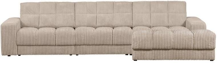 Woood Second Date Chaise Longue Rechts Grove Ribstof Travertin