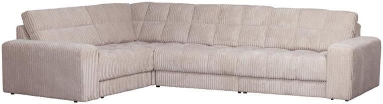 Woood Second Date Hoekbank Links Grove Ribstof Naturel