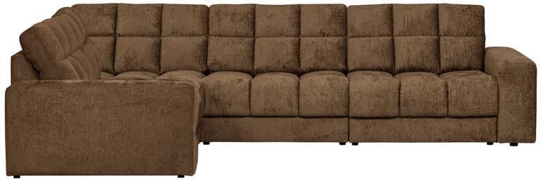 Woood Second Date Hoekbank Links Structure Velvet Brass