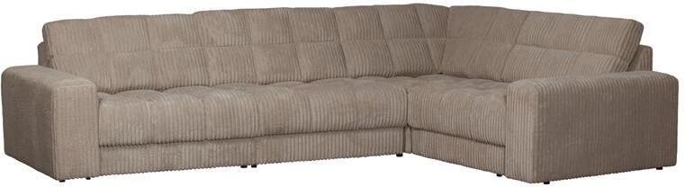 Woood Second Date Hoekbank Rechts Grove Ribstof Mud