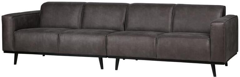 Woood Statement 4-Zits Bank Lederlook Donkergrijs 77x280x93
