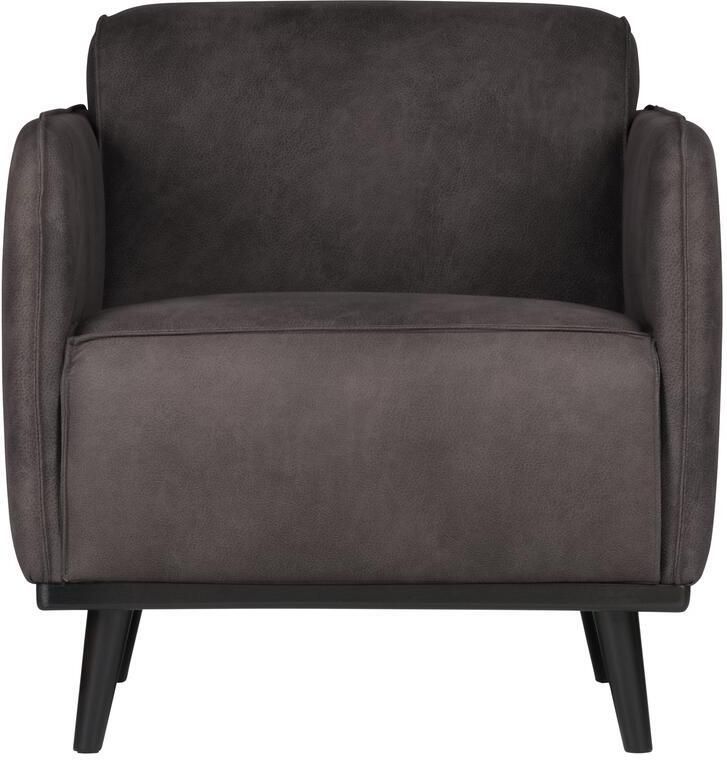 Woood Statement Fauteuil Met Arm Lederlook Donkergrijs 77x72x93
