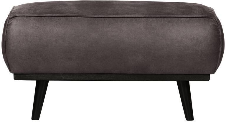 Woood Statement Hocker Lederlook Donkergrijs 40x80x55