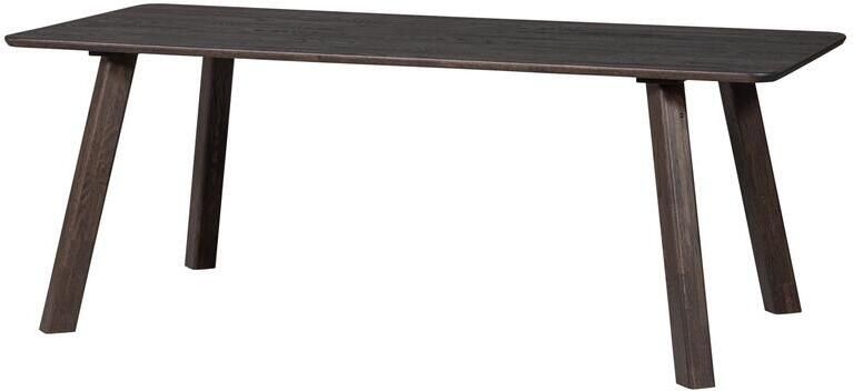 Woood Tablo Eettafel Afgerond Vingerlas Eiken Mystic Brown -200x90