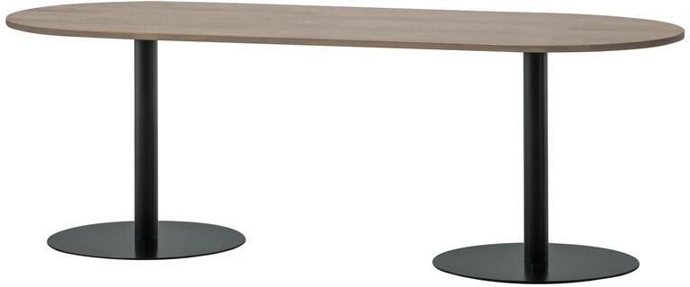 Woood Tablo Eettafel Ovaal Vingerlas Eiken Pebble Grey 220x90
