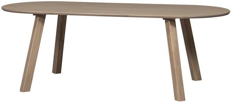 Woood Tablo Eettafel Ovaal Vingerlas Eiken Pebble Grey 220x90
