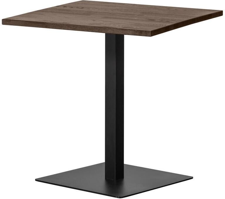Woood Tablo Eettafel Vierkant Vingerlas Eiken Cashmere Brown-80x80