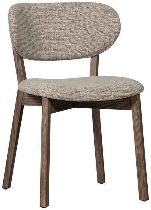 WOOOD Udar Eetkamerstoel Houte Frame Polyester Donkerbruin 82x51x60 - Foto 2