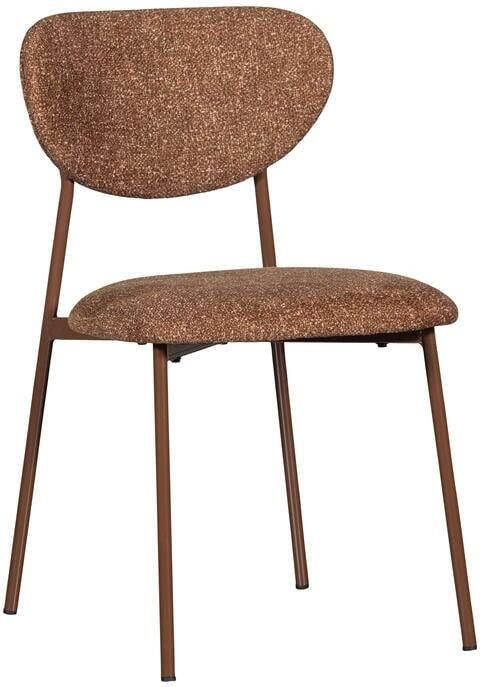 WOOOD Valor Eetkamerstoel Polyester Bruin Set van 2 77x46x56 - Foto 2