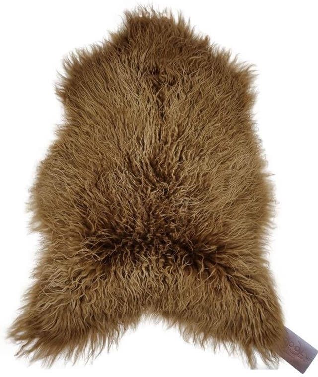 WOOOL Schapenvacht IJslands Rood Bruin CURLY S (90x50cm) 100% Echt Vloerkleed Krul - Foto 2