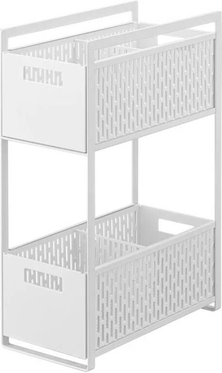Yamazaki Keukenrek met Manden 2 niveaus Tower Wit