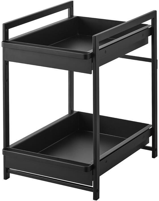 Yamazaki Keukenkast Organizer 2 niveaus Tower Zwart