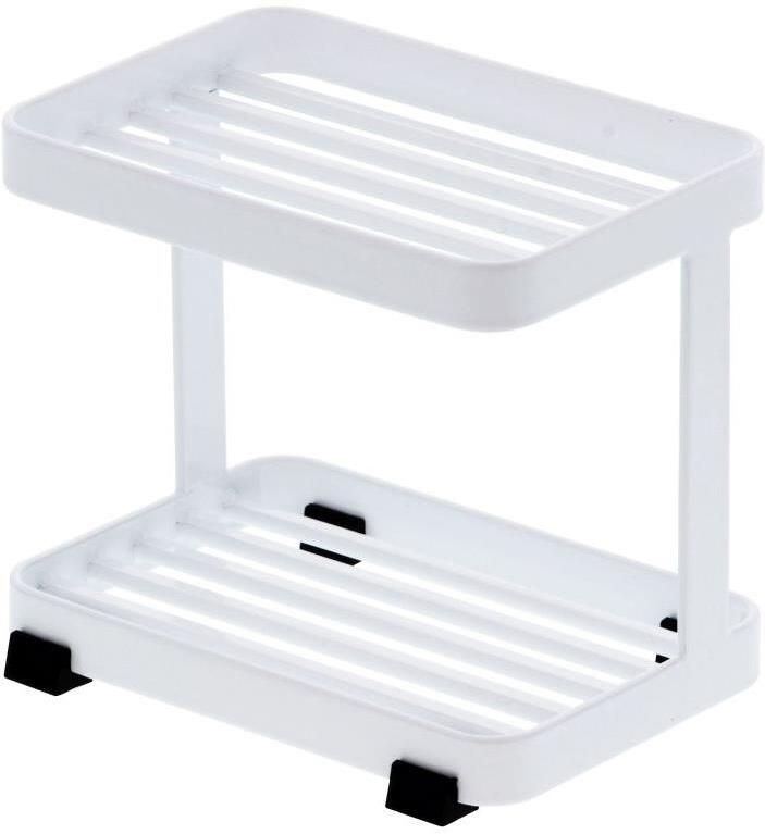 Yamazaki Zeepbakje Tower 2 niveaus Wit